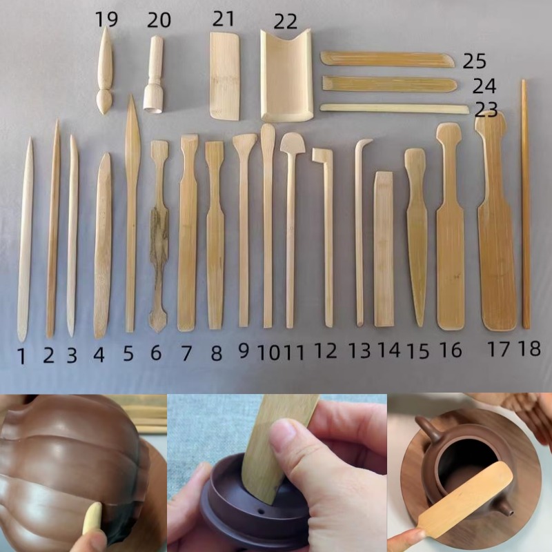 Wood Chisel Set - 25pcs Pottery Teapot Making Tool Set