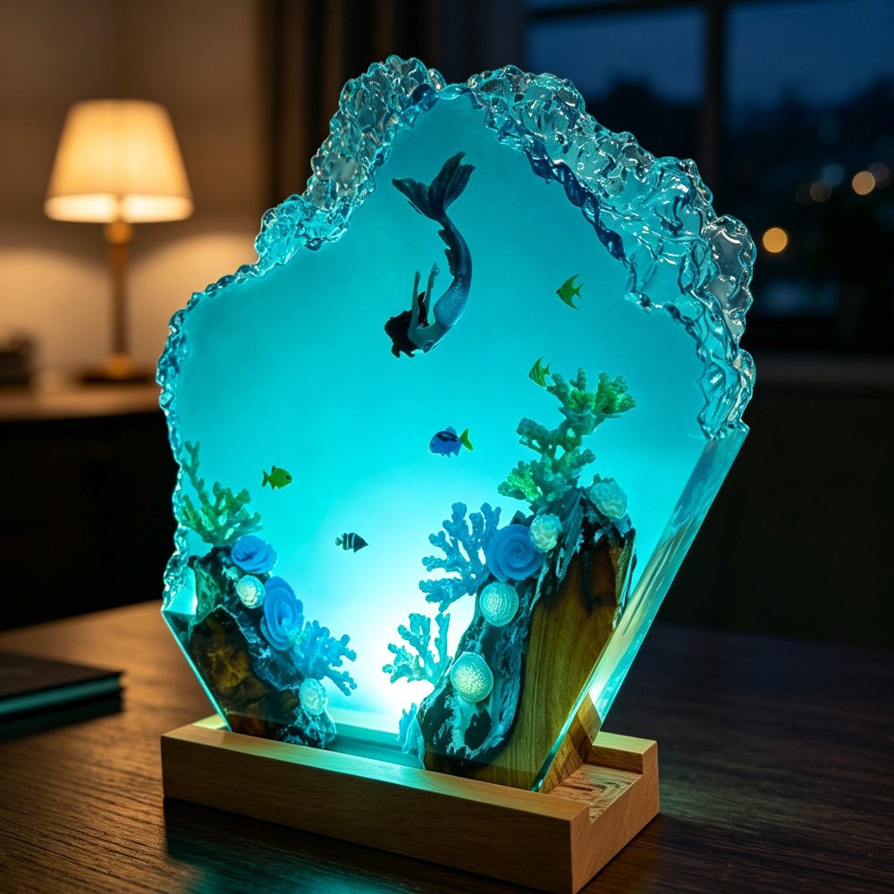 Deep Sea Mermaid Epoxy Sculptu - огляд і ціна Woodworking Resin